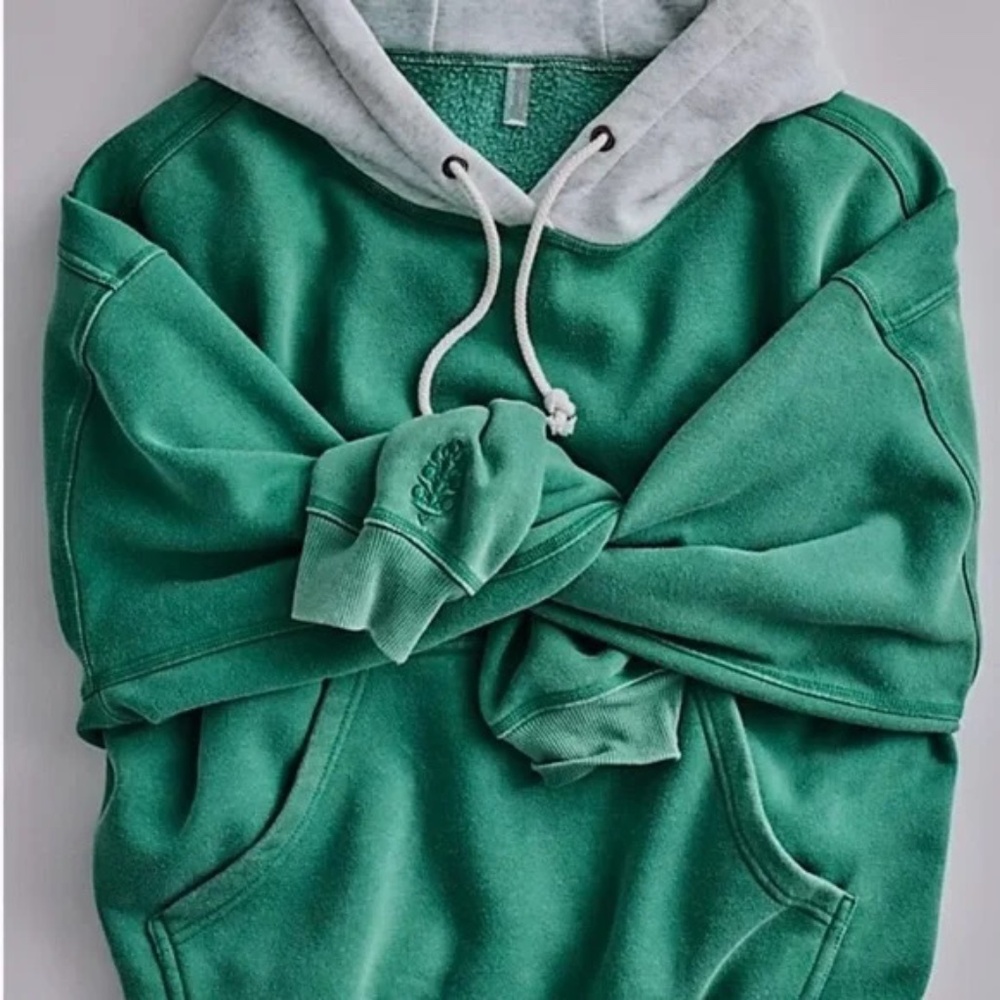 FP MOVEMENT FINAL CALL COLOR BLOCK HOODIE IN GREEN GLOW - Picture 3 of 10